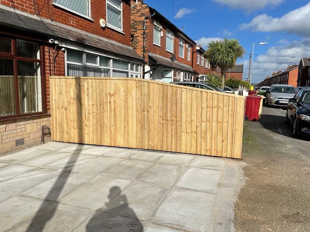 Front garden fencing installed by Northwest Elite Scaping in Bolton
